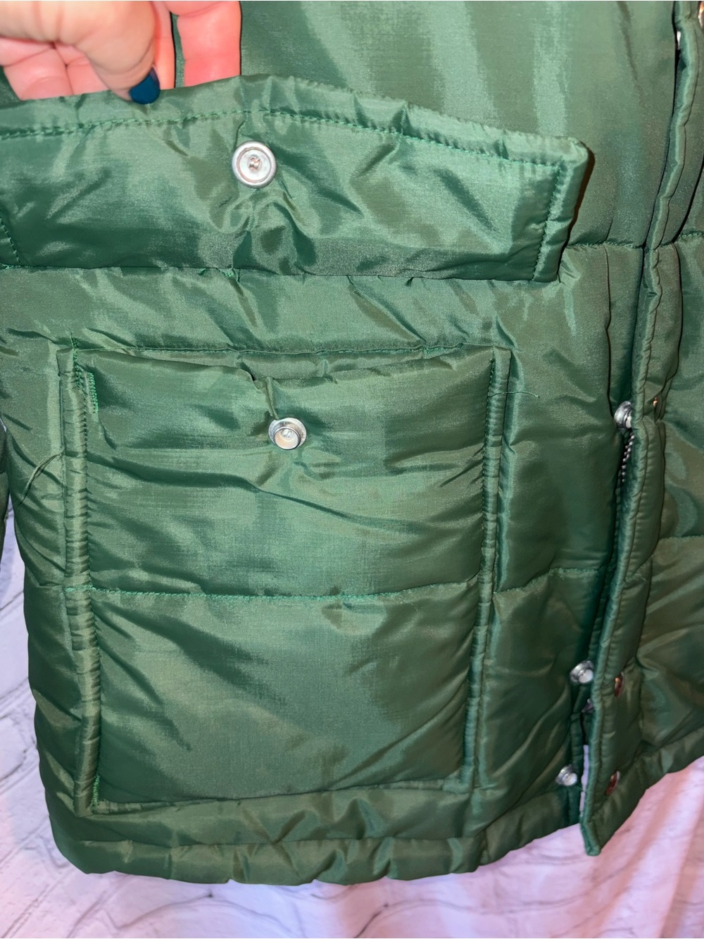 Dekalb Agricultural Swingster Satin Puffer Jacket Puffy Coat Vintage Retro Farm - Picture 6 of 16
